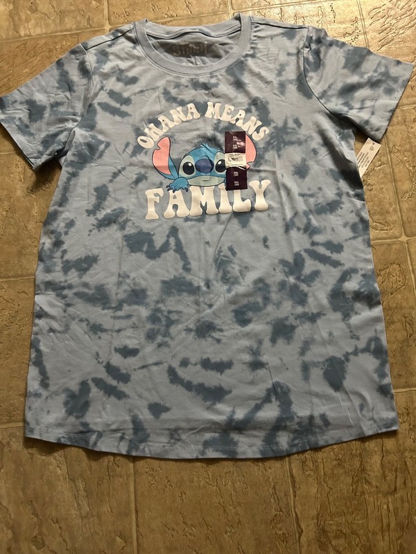 women's maternity blue tie dye Stitch t-shirt size XXL (20)  Disney