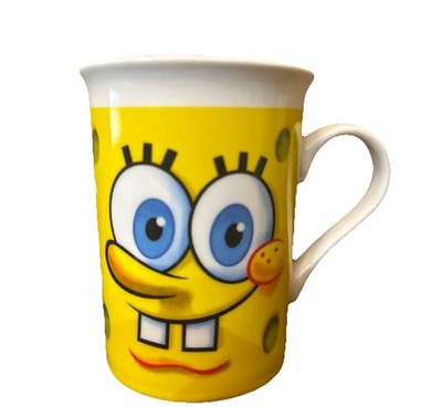 Sponge Bob Square Pants Ceramic Coffee Mug Cup 2012 Viacom Cartoon Network 