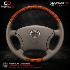 Toyota Prado 120 Steering Wheel Carbon Fiber Style Leather Custom 2002-2009