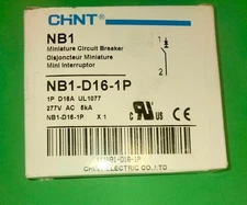 CHINT NB1-D16-1P Miniature Circuit Breaker 1P, 16 A,D Curve, UL 1077