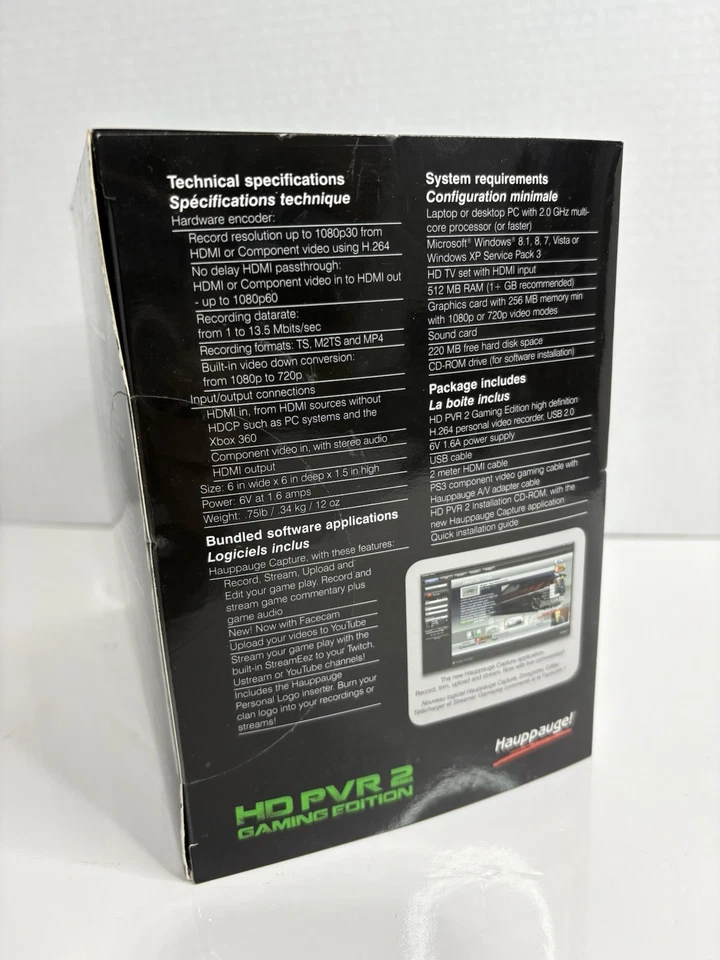 Hauppauge HD PVR 2 Gaming Edition 1480 (for XBox One, 360, PS3, Wii U), Open Box - Image 4 of 4