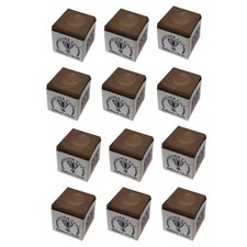 Silver Cup Pool Cue Chalk for Billiards and Snooker Brown 1 Dozen