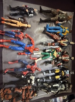 Huge Lot Of 14 Vintage Action Figures Spider-Man Thor Power Rangers Halo Fortnit