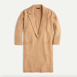 j crew camel coatigan
