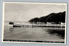 Butte Des Morts Wisconsin WI Lake Dutchess Boat Real Photo Postcard RPPC 1930-50
