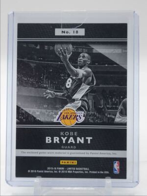 KOBE BRYANT 2015-16 LIMITED DECADE DOMINANCE WORN PATCH LAKERS 