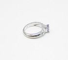 925 Sterling Silver  Faceted Amethyst Solitaire Band Ring Sz 7  RG3484 — photo 3