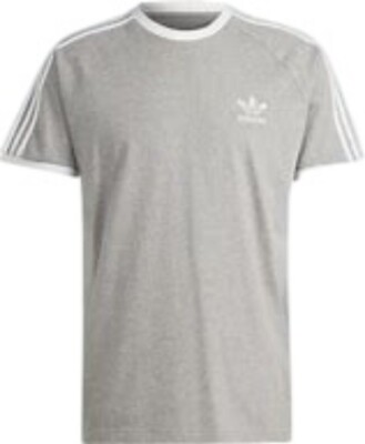 Adidas Men's Adicolor Classic 3-Stripe T-Shirt SS Gray Size