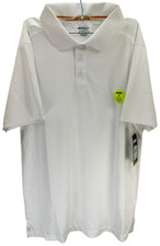Prince Men's 3-Button Tennis Golf Short Sleeve Activewear Polo-White, Medium