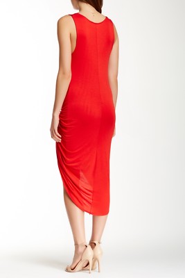 NWT S.H.E KNOTTED JERSEY TANK DRESS RED S Small | eBay