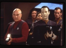 Star Trek La Próxima Generación Patrick Stewart Brent Spiner Transparencia Original
