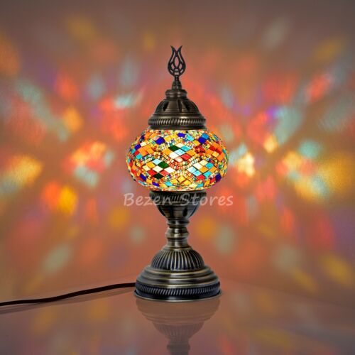 Turkish Mosaic Lamp Stained Glass, Moroccan Style Table Lamp Shade