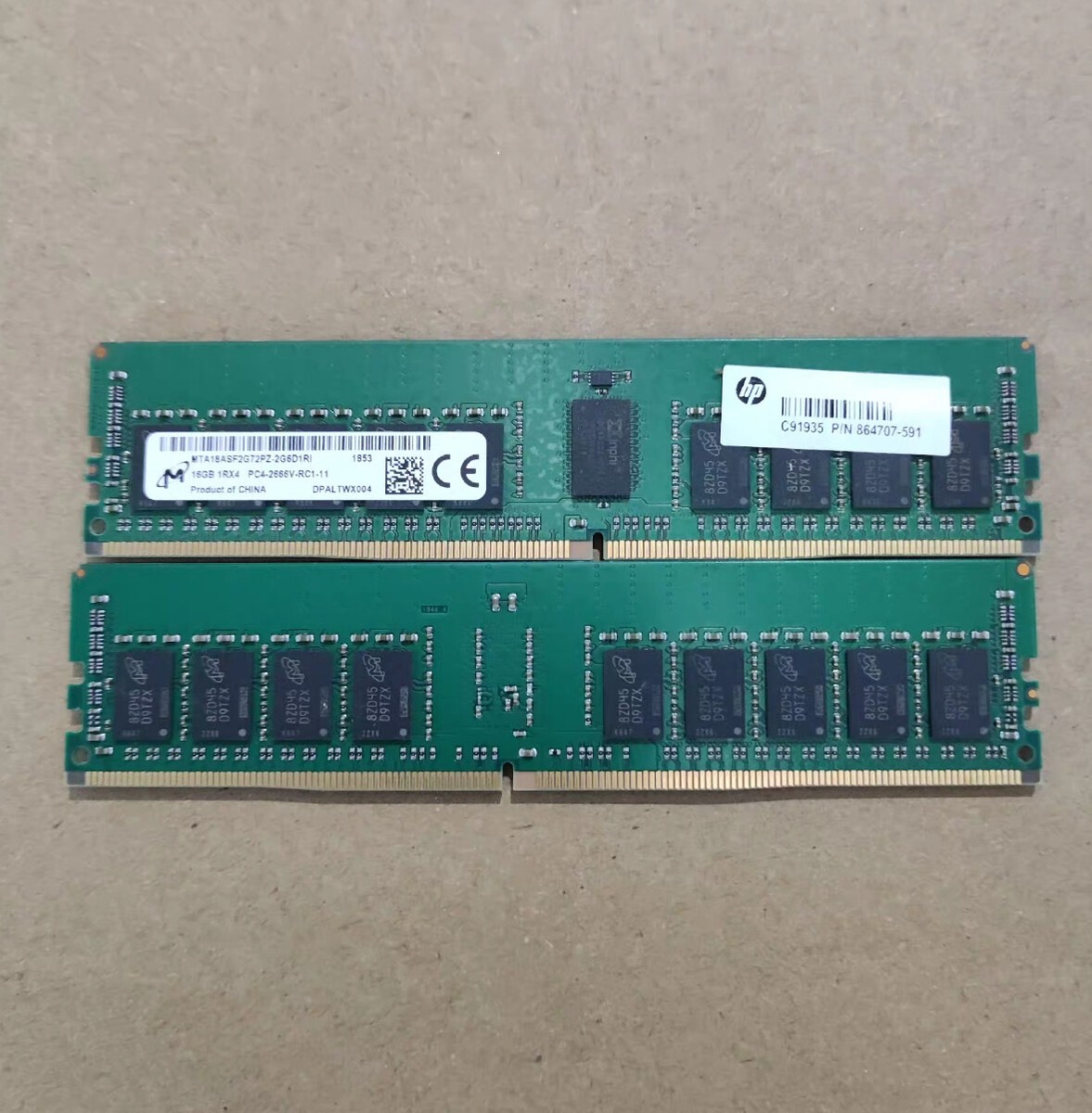 HP 864707-591 1RX4 16GB DDR4 PC4-2666V Workstation Z440 Z640 Z840