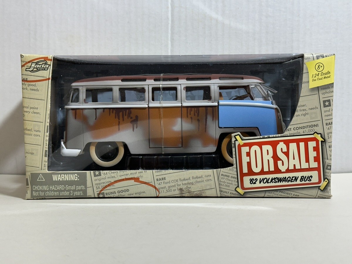JadaTOYS　1962　1963　VOLKS WAGEN BUS　1/24 JADA FOR SALE 1962 VW VOLKSWAGEN BUS VAN 1:24 DIECAST MODEL