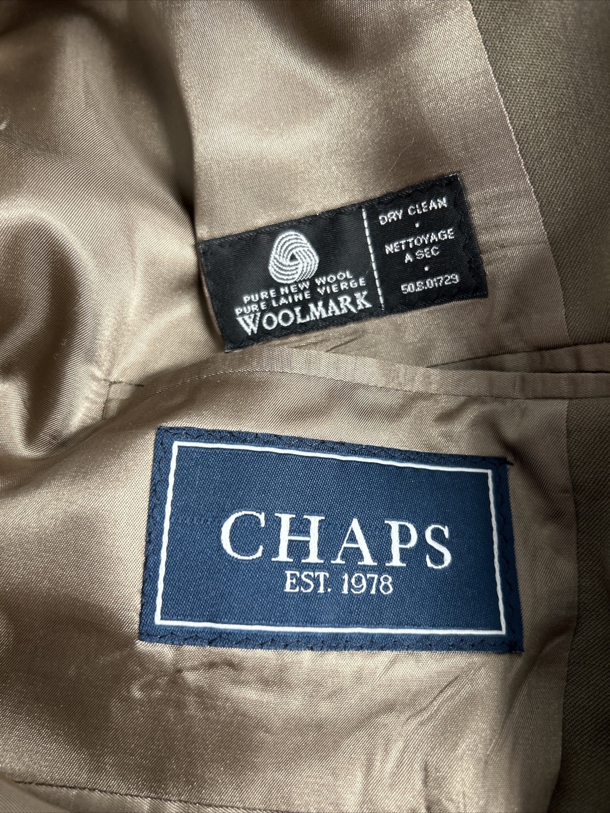 Chaps 1978  100% Wool Solid Brown 2 Button Sports… - image 10