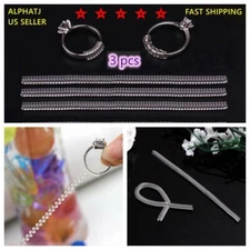 3) pcs Invisible Ring Resizer Fitter Jewelry Size Reducer Spacer Guard Adjuster