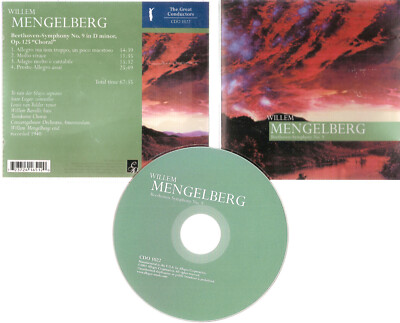 Mengelberg: Beethoven: Symphony No. 9 (CD, Nov-2001, Classica d'Oro) #1020NG