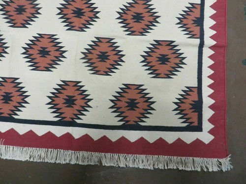5' X 8' Hand Woven Wool Rug Contemporary Kilim Dhurrie Modern Oriental Area Rug - Picture 9 of 12