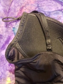 Rare La Perla Malizia Black Padded Adjustable Camisole Sz 38 (4) Hook Eye Shaper