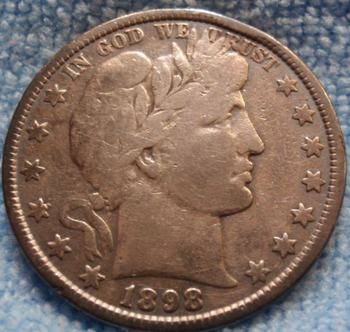 1898 - U.S. Barber Half Dollar - 50¢