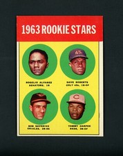 1963 Topps Rookie Stars- Alvarez, Roberts, Saverine, Harper #158 NM