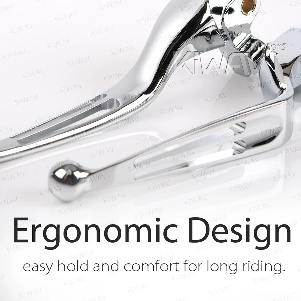 KiWAV 2-slot chrome hand control lever kit fits 2015 Harley Street Glide FLHX - Image 4 of 4