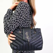 Borsa a tracolla Luxe Volition donna Signe nera trapuntata nappa catena