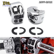 Chrome Switch Button Housing Bar Hand Control Cover For Harley Touring Trike 14+