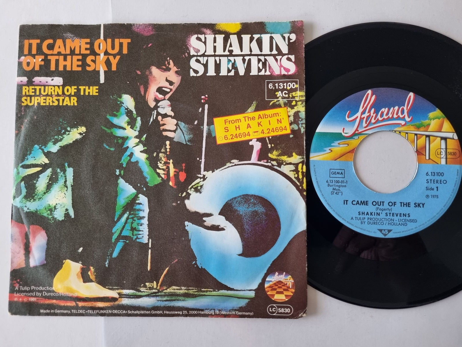 Shakin' Stevens - It came out of the sky 7'' Vinyl Germany