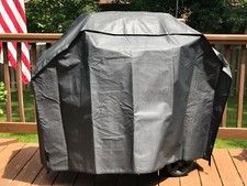 BBQ Grill 60 or 65 inch Wide Tear-Proof Black Grill Cover Patio Style Concepts