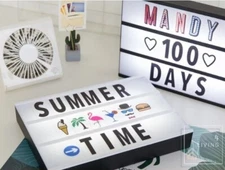 Cinema LED Light Box W/ Letter Number Message Memo Board Neon Lights