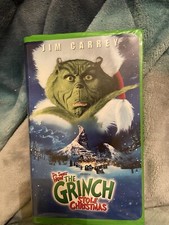 Dr. Seuss How the Grinch Stole Christmas VHS, 2001, Clamshell Jim Carrey