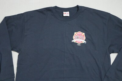 Union Label Shirt Orange County Mens 2XL Blue Made In USA