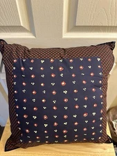 New Chaps Indigo Isle Foulard Decorative Bed Pillow 12x16 $100