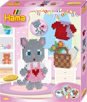 Hama 3254 - GESCHENK-BOX Anziehkatze - 2500 Midi BÜGelperlen # NEU OVP