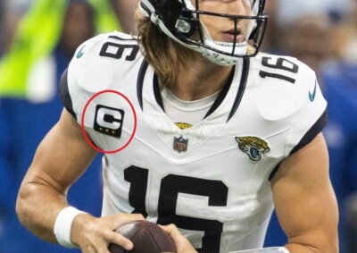 2023 Afc Playoffs Jax Jaguars Trevor Lawrence Qb 2 - à Coller Noir C-Patch