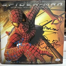 Tobey Maguire, Kirstin Dunst, Dafoe & Sam Raimi Signed Spider-Man Vinyl PSA DNA