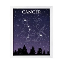 Designs ByLITA Cancer Zodiac Sign Night Sky, Wall Print Art