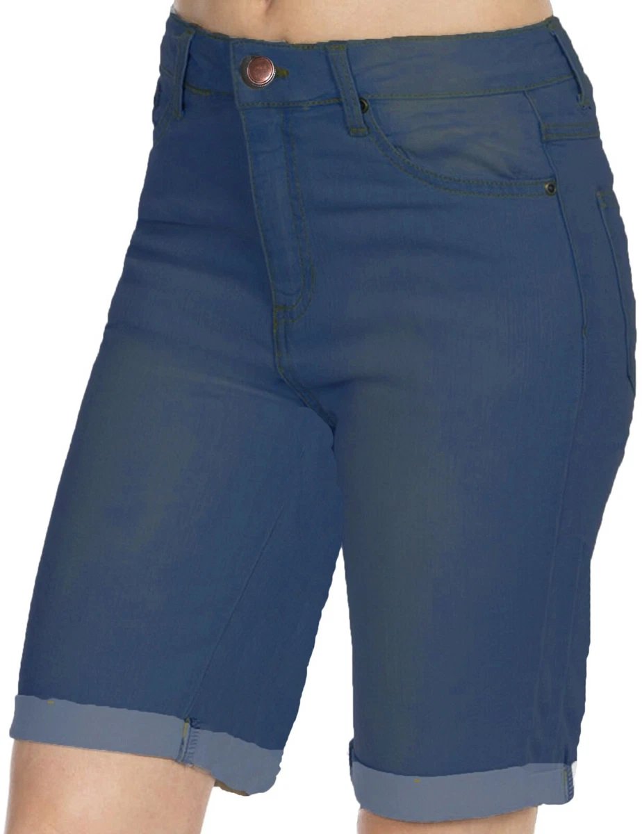Ladies denim stretch shorts hotsell