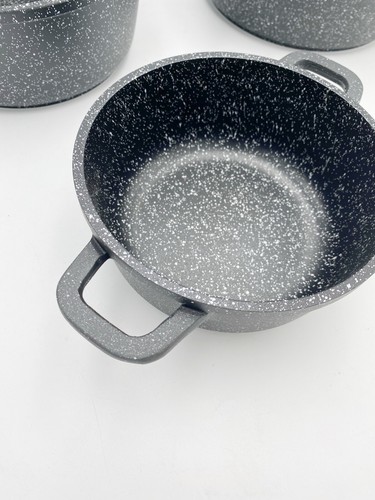 Batteria Di Pentole Bavaria 20 Pezzi In Pietra Lavica Biologica Con Coperchi - Foto 10 di 12
