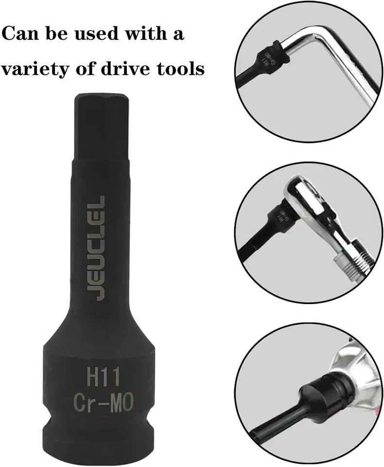 MIXPOWER 1/2" Drive 11mm Hex Impact Bit Socket - View #10