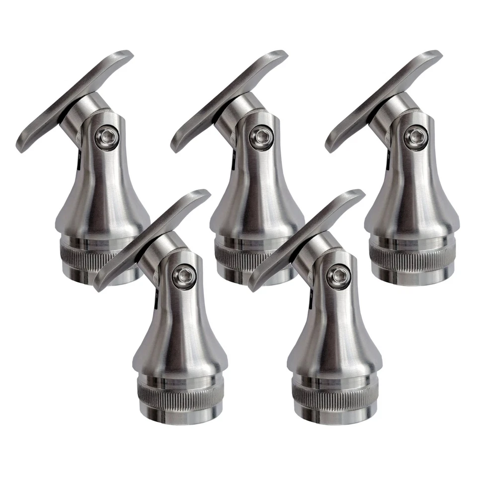 SOTOOLS Premium Edelstahl Handlaufstütze mit Gelenk f. Rundpfosten 42,4 mm 5er Set