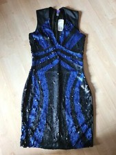 Forever 21 Blue & Black Sequin Cocktail Dress Bridesmaids Formal Evening Size S