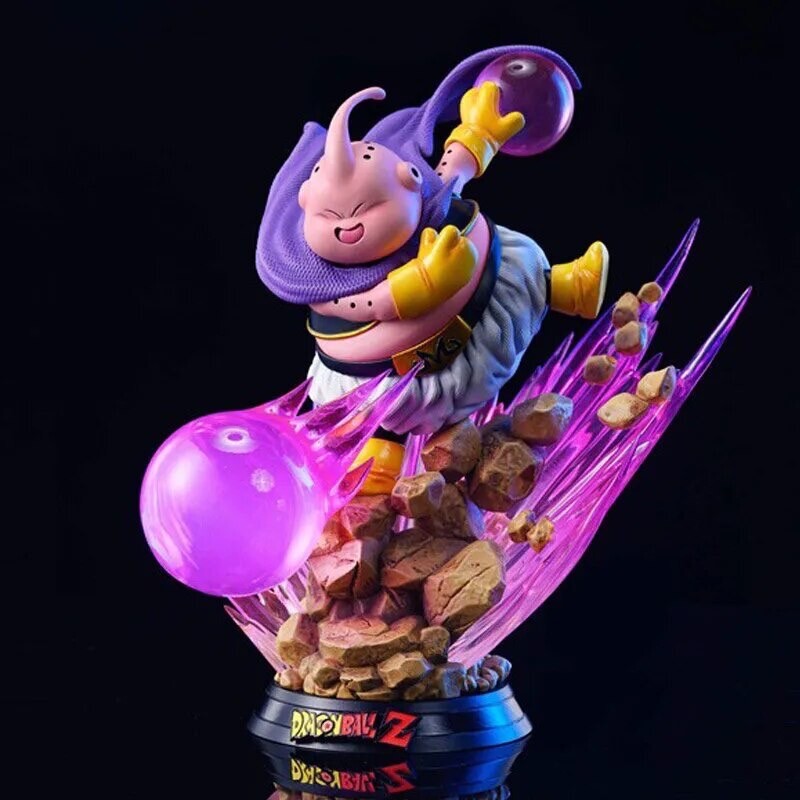 Action Figure Majinbu Dragon Ball Z Majin Buu Luminosa 21cm Statua Da Collezione