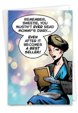 1 Funny Mother's Day Card - Mommy'S Diary Mother'S Day Funny Paper Card C1606MDG