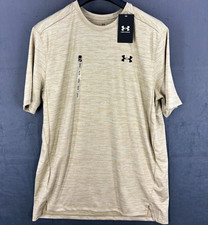 NWT Under Armour Men  s Size Medium UA Tech Vent Loose Beige T-Shirt 35 Athletic