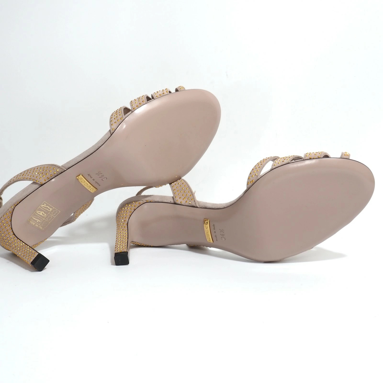 GUCCI Sandals Made in Italy 34 1/2 Pink Beige Ladies 5-ZG043 thumbnail 8