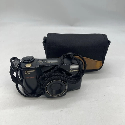 Olympus Superzoom 800 Auto Focus Point & Shoot 35mm Film Camera Untested w Case