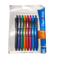 Paper Mate 300RT Retractable Ballpoint Pens 8 Color Pack Medium 1.0mm