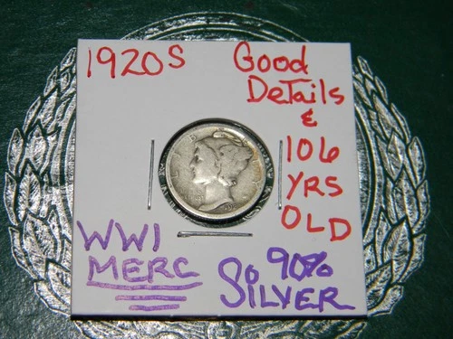 1920-S Mercury Dime in VG-G Condition - Tougher Date - Nice! #K2